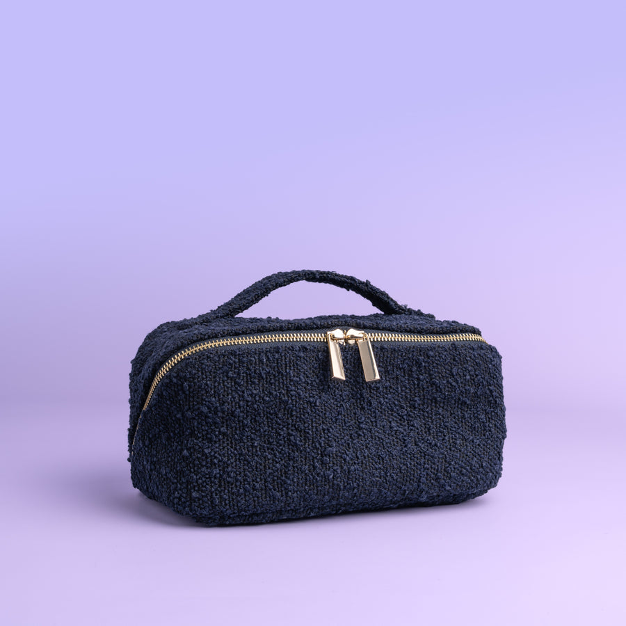 Bouclé Cosmetic Case - Midnight