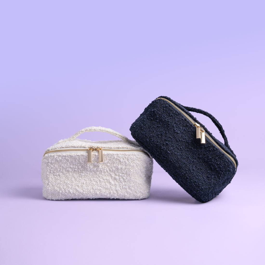 Bouclé Cosmetic Case - Midnight