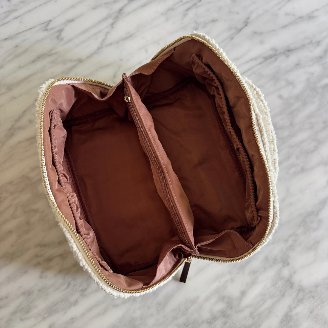 Luxe Travel Bouclé Cosmetic Case